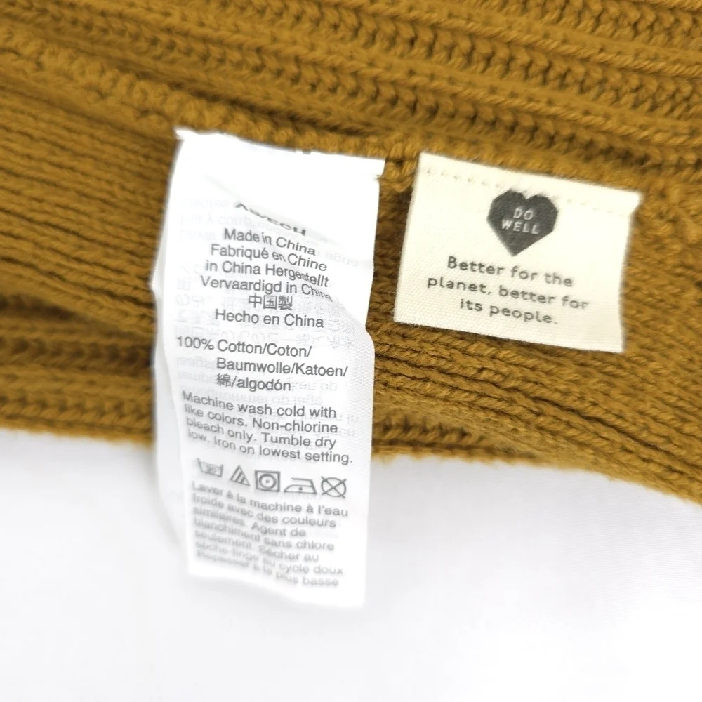 Madewell Nolan Open Stitch Patch Pocket Cotton Cardigan XS